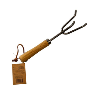ICAN CLASSIC ASHWOOD & STAINLESS STEEL SHORT HANDLE CULTIVATOR