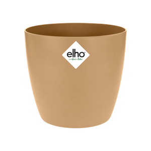 ELHO BRUSSELS ROUND COVER POT 16CM BROWN