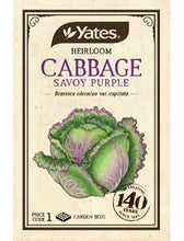 Load image into Gallery viewer, CABBAGE SAVOY PURPLE HEIRLOOM SEED
