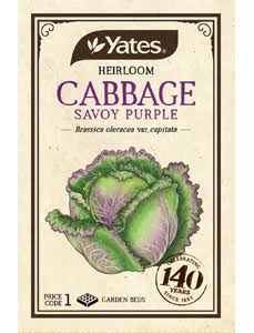 CABBAGE SAVOY PURPLE HEIRLOOM SEED