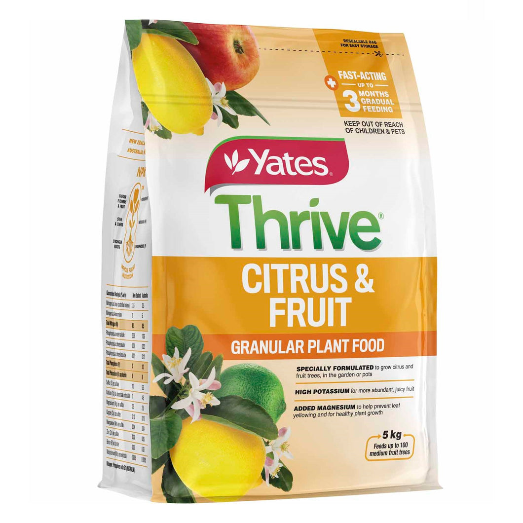 YATES THRIVE CITRUS & FRUIT GRANULAR PLANT FOOD 5.0KG