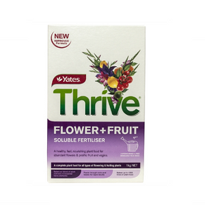 YATES THRIVE FLOWER & FRUIT SOLUBLE LIQUID FERTILISER 1KG CONCENTRATE