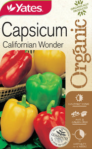 CAPSICUM CALIFORNIA WONDER ORGANIC SEED