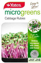 Load image into Gallery viewer, MICROGREENS CABBAGE RUBIES SEED
