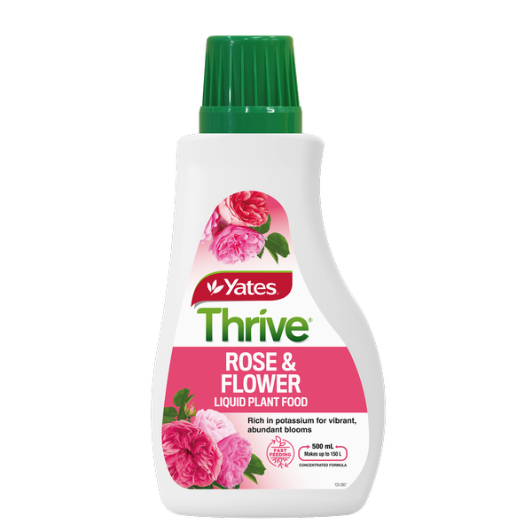 YATES THRIVE ROSE & FLOWER LIQUID FERTILISER 500ML CONCENTRATE