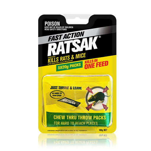 RATSAK THROW PACKS 5 x 20G