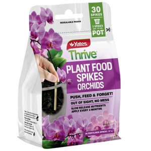 YATES THRIVE FERTILISER SPIKES FOR ORCHIDS - 30 PACK